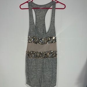 Express sequined tank top.